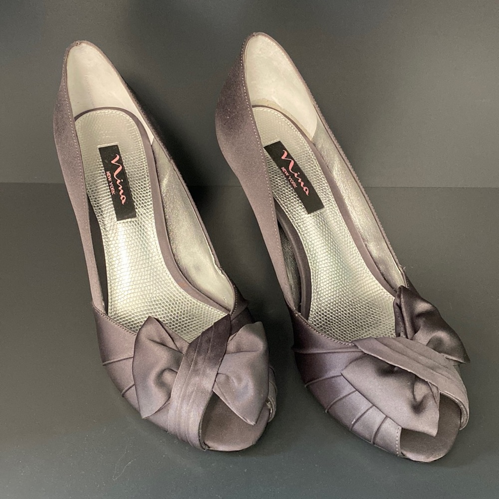 Nina Forbes Satin Peep Toe